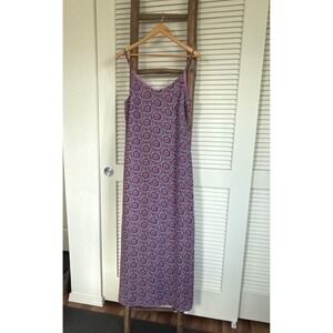 Catherine‎  Malandrino Sleeveless Maxi Dress Purple Floral Print  Dress Size S